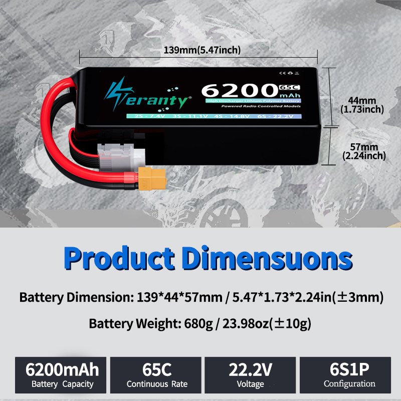 Batteria Lipo TERANTY 6S 6200m - Drone Racing Battery recensione e prezzo